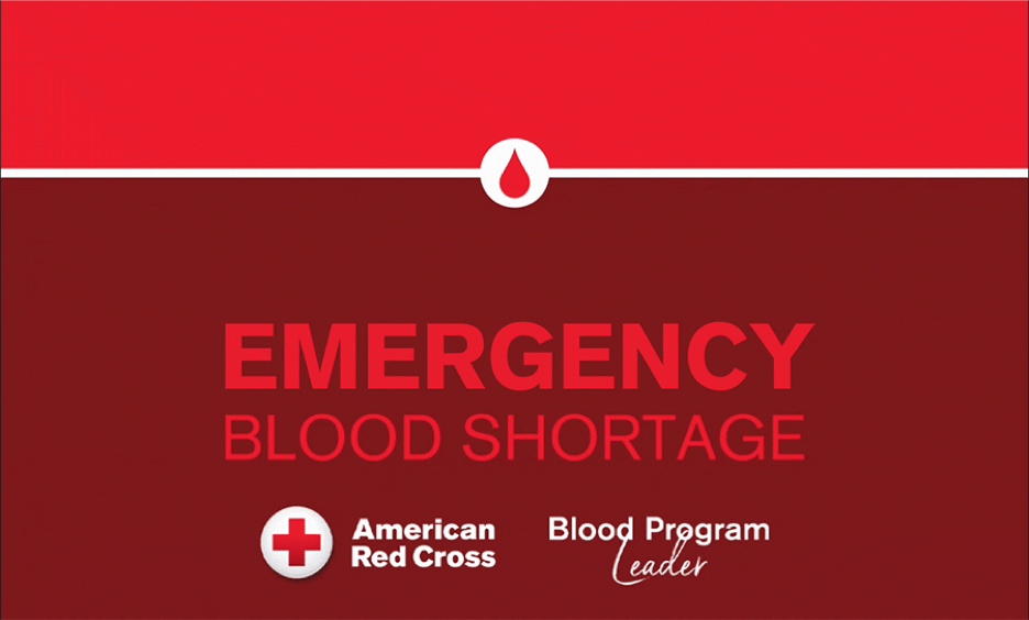 Our Next Red Cross Blood Drive – August 28